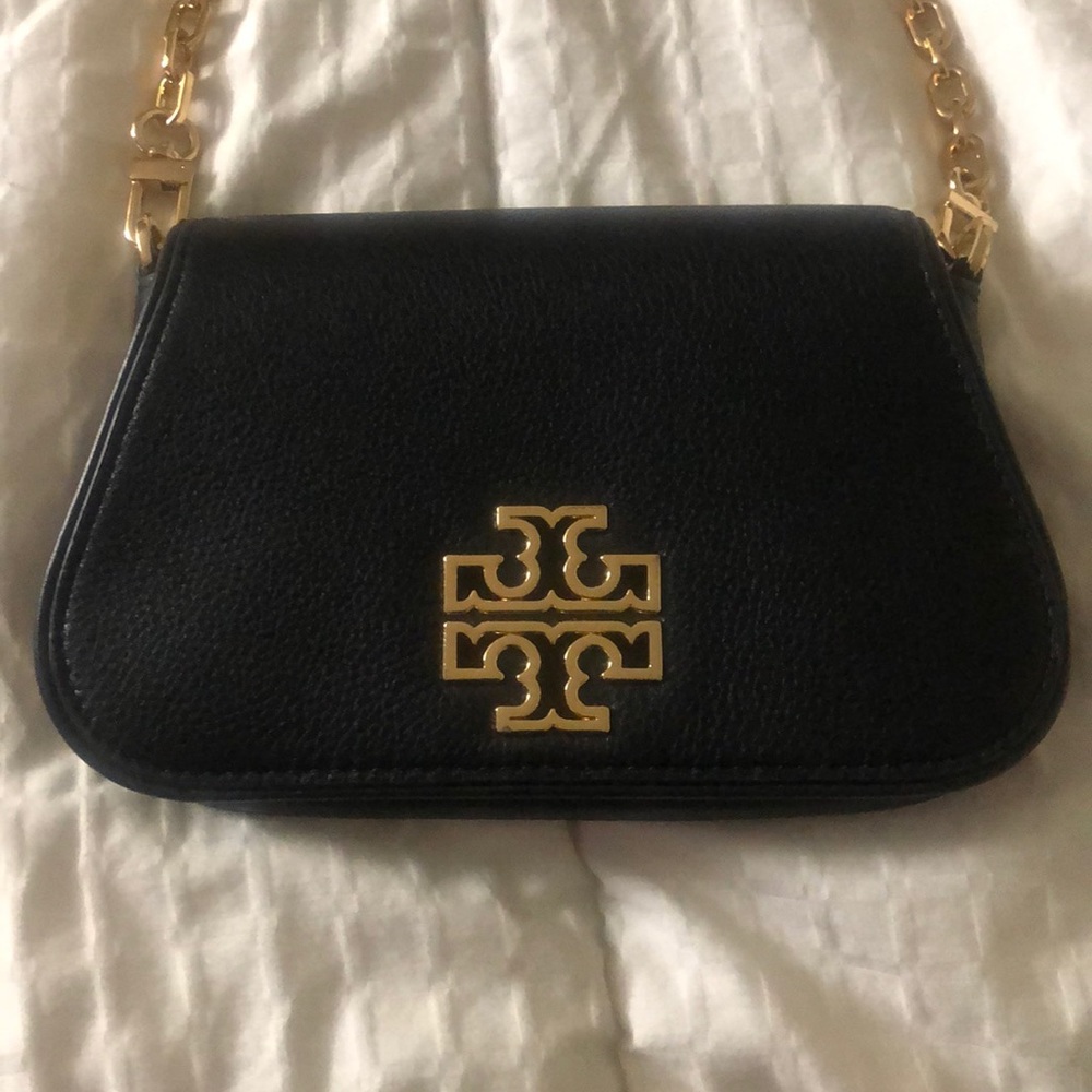NEW & AUTH TORY BURCH Black Britten Mini Crossbody